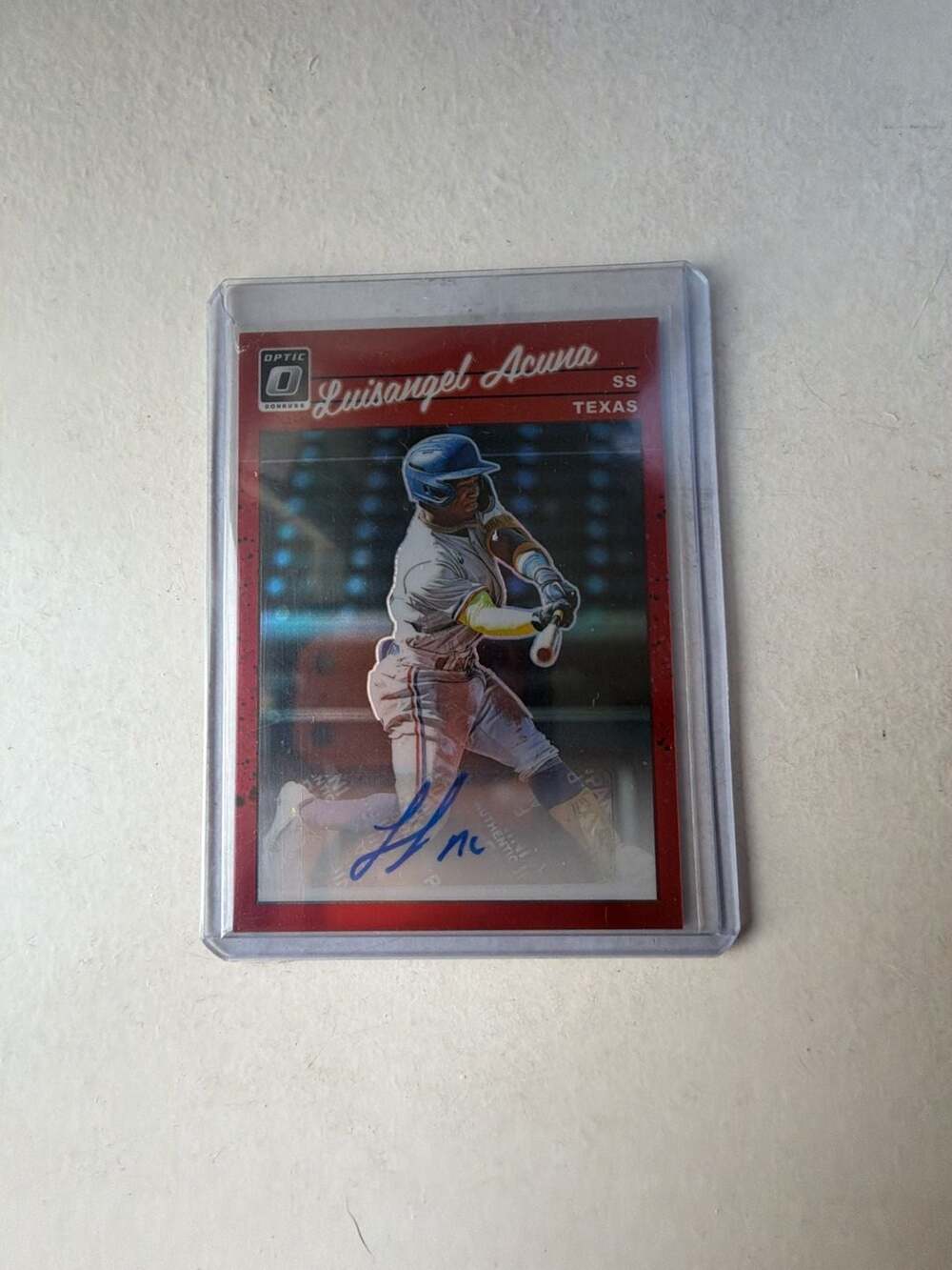 2023 Donruss Optic Luisangel Acuna Purple Refractor Prospect Rookie Auto /99